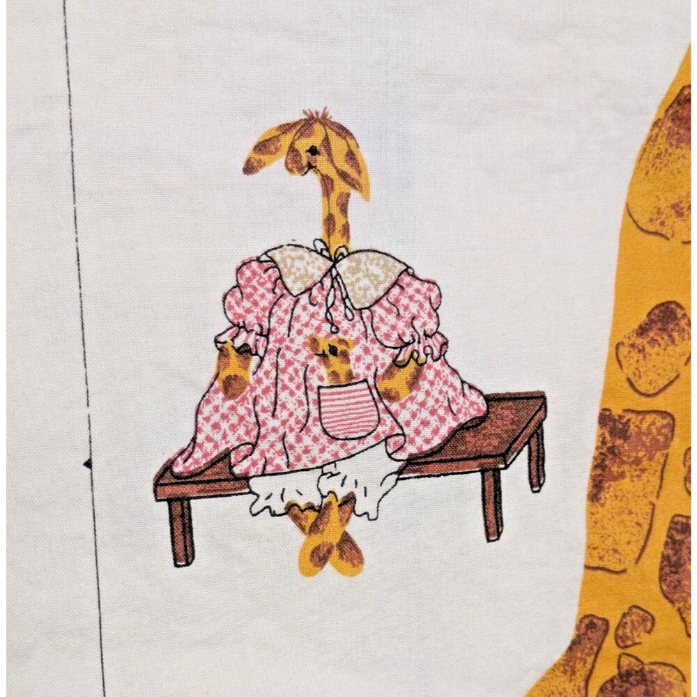 Ginger Giraffe Fabric Cut Sew Panel Vtg 90s Plush Stuffed Doll Simply Nantucket